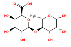C[C@@H]1O[C@H](O)[C@H](O)[C@H](O)[C@H]1O[C@@H]1O[C@H](C(=O)O)[C@H](O)[C@H](O)[C@H]1O
