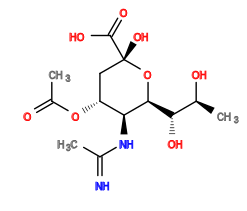 CC(=N)N[C@H]1[C@H](OC(C)=O)C[C@](O)(C(=O)O)O[C@H]1[C@@H](O)[C@H](C)O