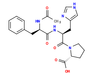 CC(=O)N[C@H](Cc1ccccc1)C(=O)N[C@@H](Cc1c[nH]cn1)C(=O)N1CCC[C@@H]1C(=O)O