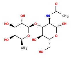 CC(=O)N[C@H]1[C@H](O)O[C@H](CO)[C@@H](O)[C@@H]1O[C@H]1O[C@@H](C)[C@@H](O)[C@@H](O)[C@@H]1O