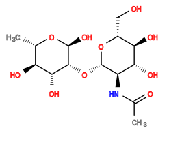 CC(=O)N[C@H]1[C@H](O[C@H]2[C@H](O)O[C@@H](C)[C@H](O)[C@H]2O)O[C@H](CO)[C@@H](O)[C@@H]1O
