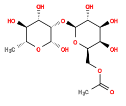 CC(=O)OC[C@H]1O[C@@H](O[C@H]2[C@@H](O)[C@H](O)[C@@H](C)O[C@H]2O)[C@H](O)[C@@H](O)[C@H]1O