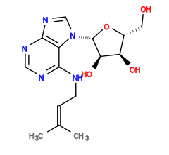 CC(C)=CCNc1ncnc2ncn([C@@H]3O[C@H](CO)[C@@H](O)[C@H]3O)c12