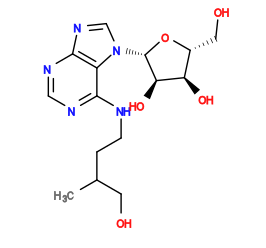 CC(CO)CCNc1ncnc2ncn([C@@H]3O[C@H](CO)[C@@H](O)[C@H]3O)c12