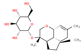 CC1=C[C@H]2OC[C@@](C)(O[C@H]3O[C@H](CO)[C@@H](O)[C@H](O)[C@H]3O)[C@@H]3CC[C@H](C)[C@]23CC1