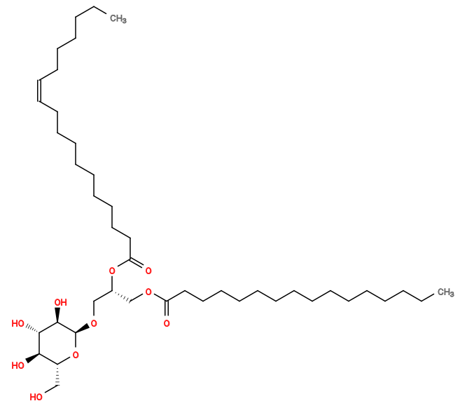 CCCCCC/C=C\CCCCCCCCCC(=O)O[C@H](COC(=O)CCCCCCCCCCCCCCC)CO[C@H]1O[C@H](CO)[C@@H](O)[C@H](O)[C@H]1O