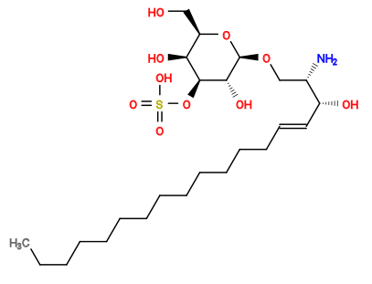 CCCCCCCCCCCCC/C=C/[C@@H](O)[C@@H](N)CO[C@@H]1O[C@H](CO)[C@H](O)[C@H](OS(=O)(=O)O)[C@H]1O