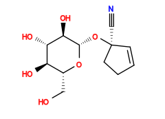 N#C[C@]1(O[C@@H]2O[C@H](CO)[C@@H](O)[C@H](O)[C@H]2O)C=CCC1