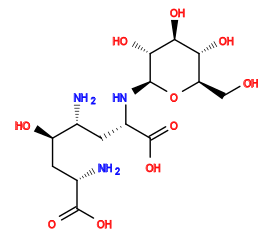 N[C@@H](C[C@@H](O)[C@H](N)C[C@H](N[C@@H]1O[C@H](CO)[C@@H](O)[C@H](O)[C@H]1O)C(=O)O)C(=O)O