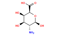 N[C@@H]1[C@@H](O)[C@@H](O)[C@@H](C(=O)O)O[C@H]1O
