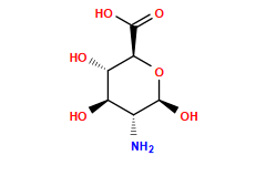 N[C@@H]1[C@@H](O)[C@H](O)[C@@H](C(=O)O)O[C@H]1O