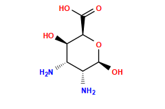 N[C@@H]1[C@H](N)[C@@H](O)[C@@H](C(=O)O)O[C@H]1O