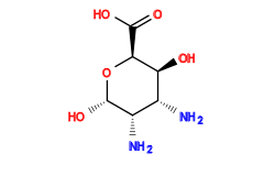 N[C@@H]1[C@H](O)O[C@@H](C(=O)O)[C@@H](O)[C@@H]1N