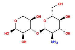N[C@H]1[C@@H](O[C@H]2[C@H](O)CO[C@H](O)[C@@H]2O)O[C@H](CO)[C@@H](O)[C@@H]1O