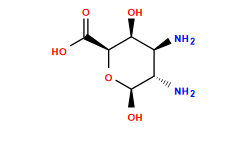 N[C@H]1[C@H](N)[C@@H](O)O[C@@H](C(=O)O)[C@H]1O