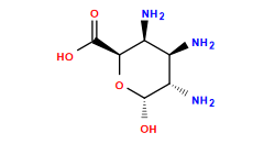 N[C@H]1[C@H](N)[C@H](O)O[C@@H](C(=O)O)[C@H]1N