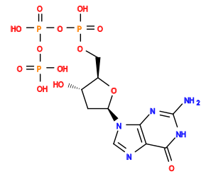 Nc1nc2c(ncn2[C@H]2C[C@H](O)[C@@H](COP(=O)(O)OP(=O)(O)OP(=O)(O)O)O2)c(=O)[nH]1