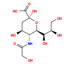 O=C(CO)N[C@@H]1[C@@H](O)C[C@@](O)(C(=O)O)O[C@H]1[C@H](O)[C@H](O)CO
