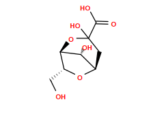 O=C(O)C1(O)C[C@H]2O[C@H](CO)[C@@H](O1)[C@@H]2O