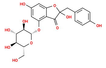 O=C1c2c(O[C@@H]3O[C@H](CO)[C@@H](O)[C@H](O)[C@H]3O)cc(O)cc2OC1(O)Cc1ccc(O)cc1
