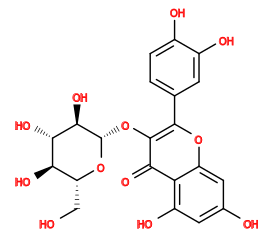 O=c1c(O[C@@H]2O[C@H](CO)[C@@H](O)[C@H](O)[C@H]2O)c(-c2ccc(O)c(O)c2)oc2cc(O)cc(O)c12