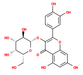O=c1c(O[C@@H]2O[C@H](CO)[C@H](O)[C@H](O)[C@H]2O)c(-c2ccc(O)c(O)c2)oc2cc(O)cc(O)c12