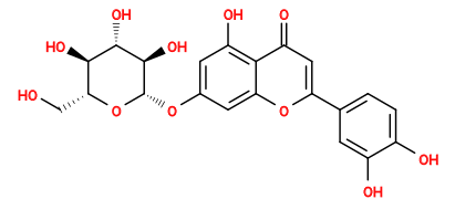 O=c1cc(-c2ccc(O)c(O)c2)oc2cc(O[C@@H]3O[C@H](CO)[C@@H](O)[C@H](O)[C@H]3O)cc(O)c12