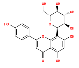 O=c1cc(-c2ccc(O)cc2)oc2c([C@H]3O[C@H](CO)[C@@H](O)[C@H](O)[C@H]3O)c(O)cc(O)c12