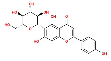 O=c1cc(-c2ccc(O)cc2)oc2cc(O)c([C@@H]3O[C@H](CO)[C@@H](O)[C@H](O)[C@H]3O)c(O)c12