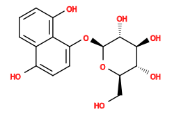 OC[C@H]1O[C@@H](Oc2ccc(O)c3cccc(O)c23)[C@H](O)[C@@H](O)[C@@H]1O