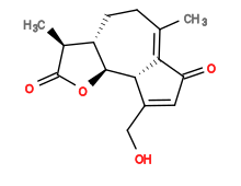 Subst // Subst = SMILES [H][C@@]12C(C(C=C1CO)=O)=C(CC[C@@H]3[C@@H]2OC([C@H]3C)=O)C