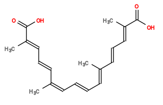 Subst // Subst = SMILES C/C(=C\C=C\C=C(C)/C=C/C=C(C)/C(=O)O)/C=C/C=C(C)/C(=O)O