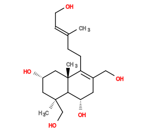 Subst // Subst = SMILES C/C(=C\CO)CC/C1=C(CO)/C[C@H](O)C2[C@@](C)(CO)C[C@H](O)C[C@]12C
