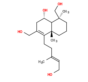 Subst // Subst = SMILES C/C(=C\CO)CC/C1=C(CO)/C[C@H](O)C2[C@@](C)(CO)CCC[C@]12C