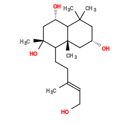 Subst // Subst = SMILES C/C(=C\CO)CCC1[C@](C)(O)C[C@H](O)C2[C@@](C)(C)C[C@H](O)C[C@]12C