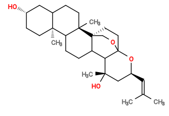 Subst // Subst = SMILES C/C(C)=C\[C@H]6C[C@](C)(O)C4C3CCC2[C@@]1(C)CC[C@H](O)CC1CC[C@@]2(C)[C@]35CCC4(OC5)O6