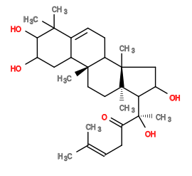 Subst // Subst = SMILES C/C(C)=C\CC(=O)[C@](C)(O)C3C(O)C[C@@]4(C)C2C/C=C/1C(CC(O)C(O)C1(C)C)[C@@]2(C)CC[C@]34C