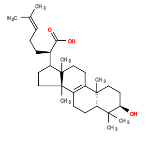 Subst // Subst = SMILES C/C(C)=C\CC[C@@H](C(=O)O)C1CC[C@@]2(C)/C4=C(CCC12C)/C3(C)CC[C@@H](O)[C@](C)(C)[C@@H]3CC4