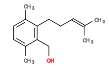 Subst // Subst = SMILES C/C(C)=C\CCC1=C(CO)C(C)=CC=C1C