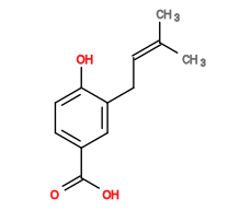 Subst // Subst = SMILES C/C(C)=C\Cc1cc(C(=O)O)ccc1O