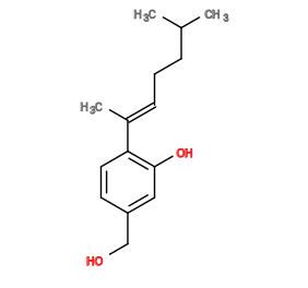 Subst // Subst = SMILES C/C(C1=C(O)C=C(CO)C=C1)=C\CCC(C)C