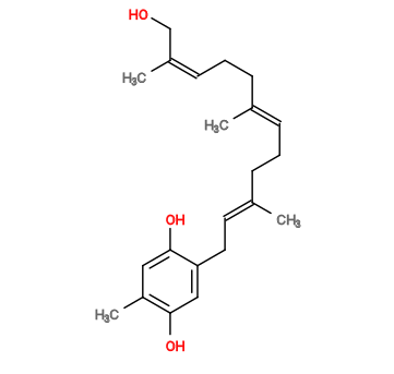 Subst // Subst = SMILES C/C(CC/C=C(C)/CC/C=C(C)\CO)=C\CC1=CC(O)=C(C)C=C1O