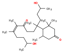 Subst // Subst = SMILES C/C(CCC(C)O)=C(C)/C(=O)CCC(C)(CCC(C)O)C1C(C)CC(=O)CC1(C)C