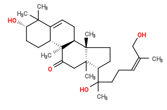 Subst // Subst = SMILES C/C(CO)=C/CCC([C@H]1CC[C@]2(C)[C@]1(C)CC([C@]3(C)[C@H]2CC=C4[C@H]3CC[C@H](O)C4(C)C)=O)(O)C