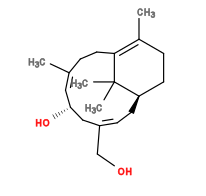 Subst // Subst = SMILES C/C1=C\[C@@H](O)C/C(CO)=C/C[C@@H]2CCC(C)=C(CC1)C2(C)C