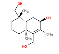 Subst // Subst = SMILES C/C2=C(CO)/[C@@]1(C)CCC[C@](C)(CO)[C@@H]1C[C@H]2O