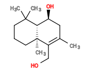 Subst // Subst = SMILES C/C2=C(CO)/[C@@]1(C)CCCC(C)(C)[C@@H]1[C@@H](O)C2