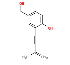 Subst // Subst = SMILES C=C(C#CC1=CC(CO)=CC=C1O)C