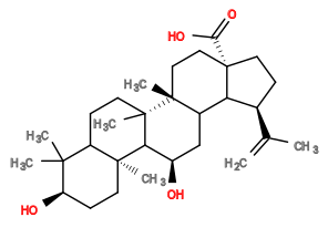 Subst // Subst = SMILES C=C(C)[C@@H]4CC[C@]5(C(=O)O)CC[C@]3(C)C(C[C@@H](O)C2[C@@]1(C)CC[C@@H](O)[C@](C)(C)C1CC[C@]23C)C45