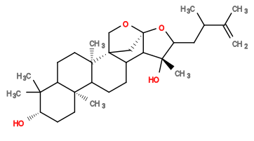 Subst // Subst = SMILES C=C(C)C(C)CC6O[C@]15C[C@]4(CO1)C(CCC3[C@@]2(C)CC[C@H](O)[C@](C)(C)C2CC[C@]34C)C5[C@@]6(C)O